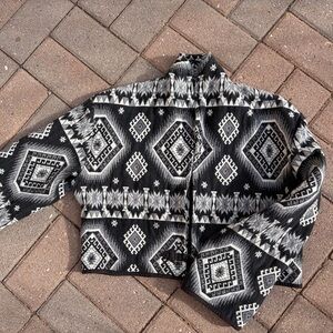 Geometric Black and White Jacket
